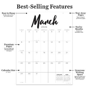 2026 Large Art Poster Wall Calendar